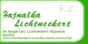 hajnalka lichtneckert business card